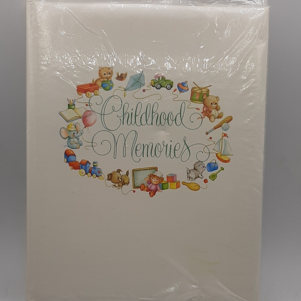 Vintage 1976 Hallmark Adoption Childhood Memories Baby Record Book/Scrapbook